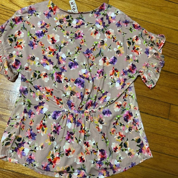 Dolan Left Coast Collection x Anthropologie “Mitzi” Floral Blouse Oversized XS - Picture 11 of 12